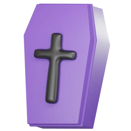Cartoon Coffin 3 D 3D Icon