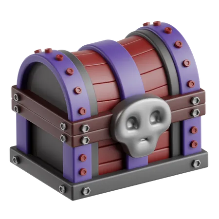 Crâne de coffre au trésor  3D Icon