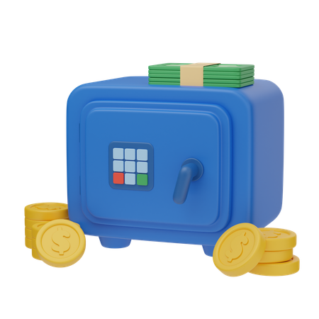Coffre-fort d'argent  3D Icon