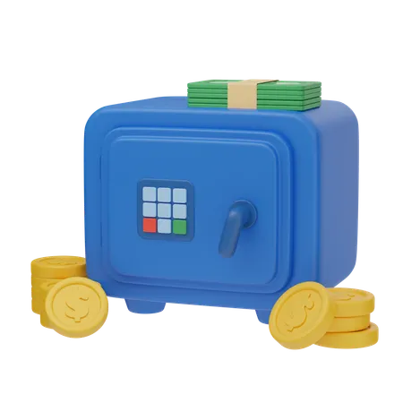 Coffre-fort d'argent  3D Icon