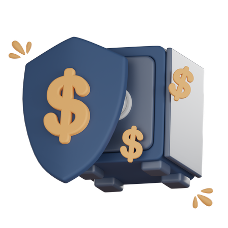 Coffre-fort bancaire  3D Icon