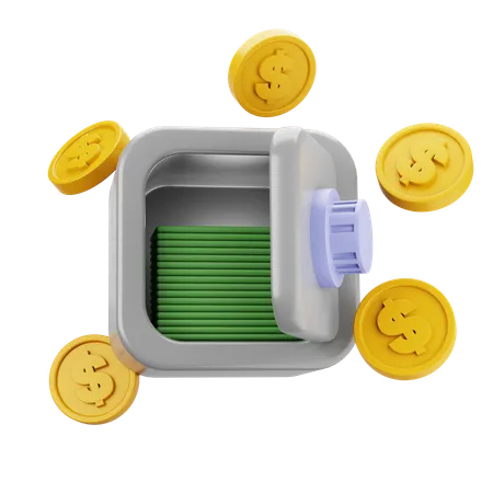 Coffre-fort bancaire  3D Icon
