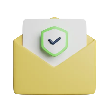 Courrier sécurisé  3D Icon