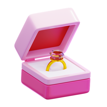 Coffret cadeau pour bague  3D Icon