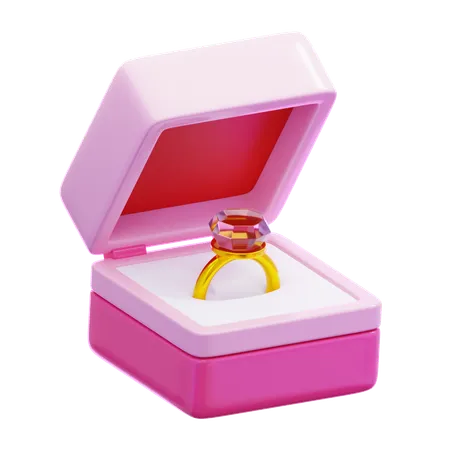 Coffret cadeau pour bague  3D Icon