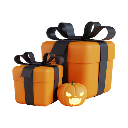 Coffret cadeau d'Halloween  3D Icon