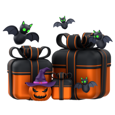 Coffret cadeau d'Halloween  3D Icon