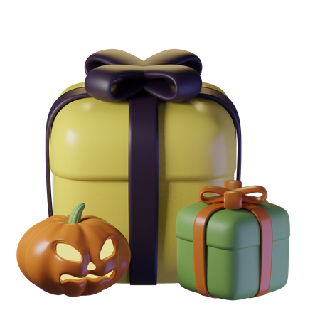 Coffret cadeau d'Halloween  3D Icon