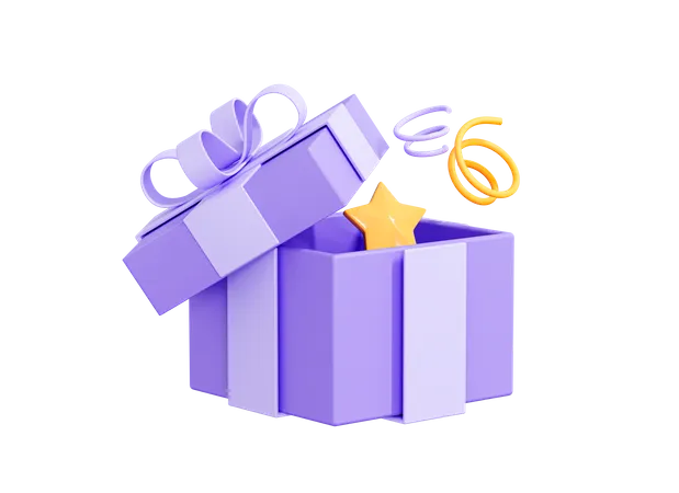 Boîte cadeau ouverte  3D Icon