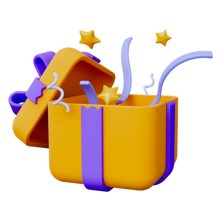 Boîte cadeau ouverte  3D Icon