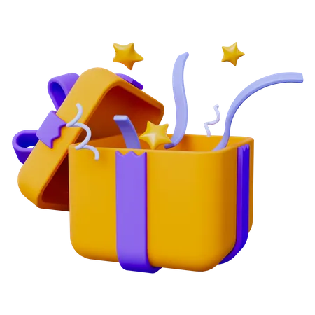 Boîte cadeau ouverte  3D Icon