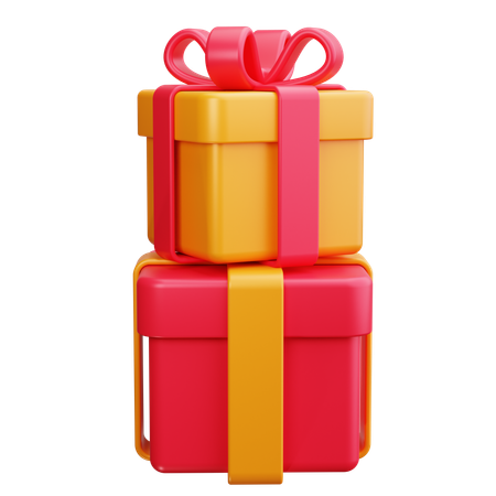 Pile de coffrets cadeaux  3D Icon