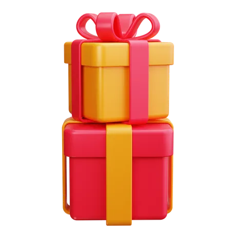 Pile de coffrets cadeaux  3D Icon