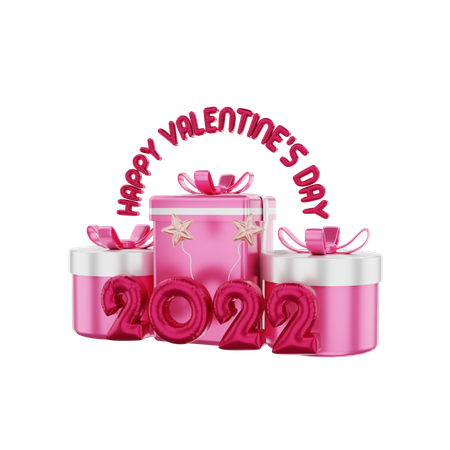 Coffret Saint Valentin 2022  3D Illustration