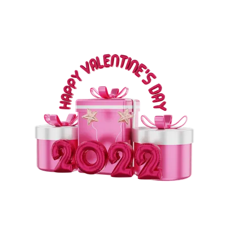 Coffret Saint Valentin 2022  3D Illustration