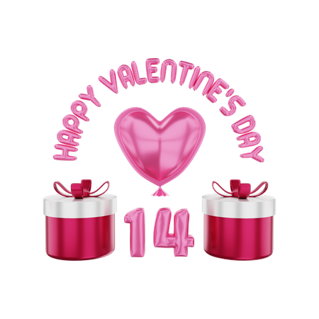 Coffret cadeau Saint Valentin  3D Icon