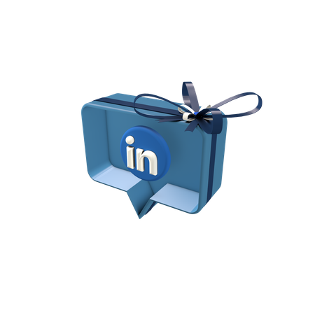 Coffret social avec LinkedIn  3D Icon