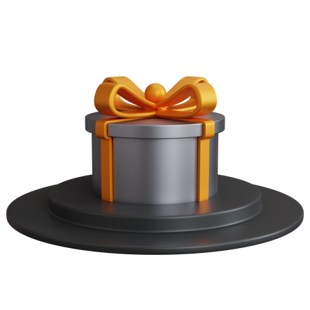 Coffret cadeau sur podium  3D Icon