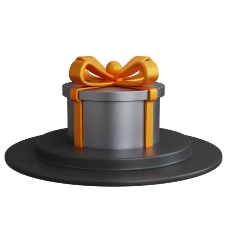 Coffret cadeau sur podium  3D Icon