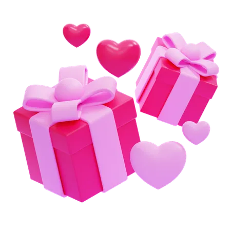 Coffret cadeau Saint Valentin  3D Icon