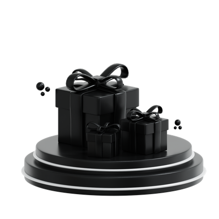 Podium de coffret cadeau  3D Icon