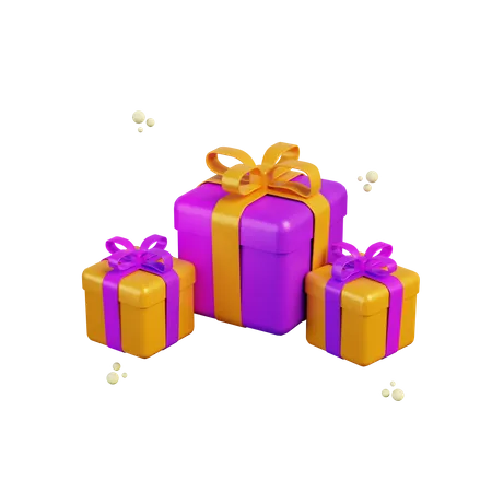 Coffrets cadeaux  3D Illustration