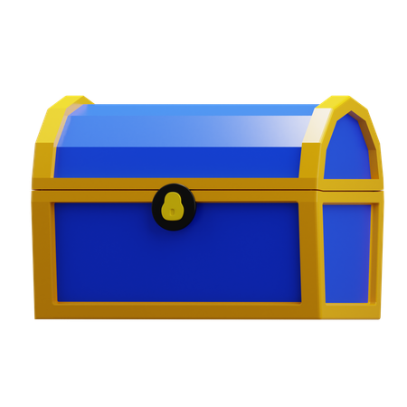 Cofre azul  3D Icon