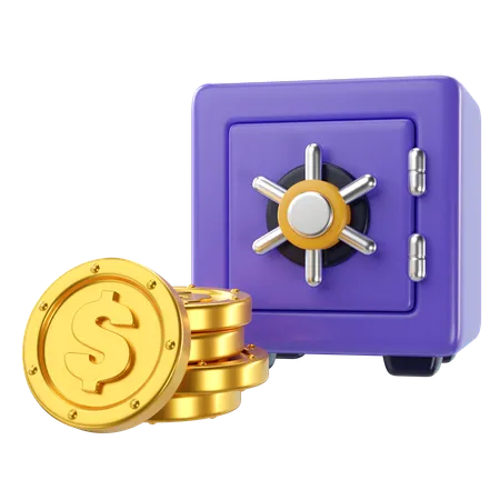 Cofre de banco  3D Icon