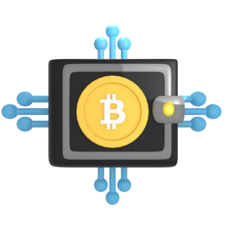 Cofre de bitcoin  3D Icon