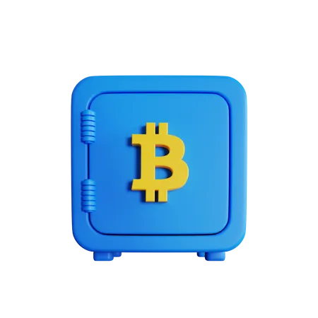 Cofre de bitcoin  3D Icon