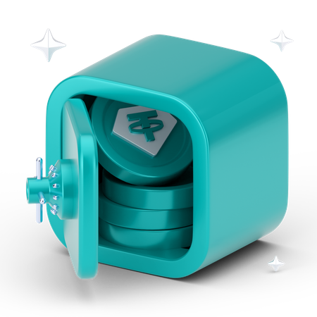 Cofre criptografado  3D Icon