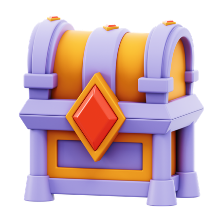 Cofre de cristal  3D Icon