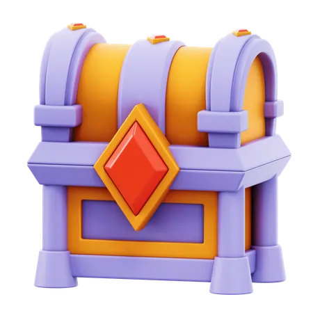 Cofre de cristal  3D Icon