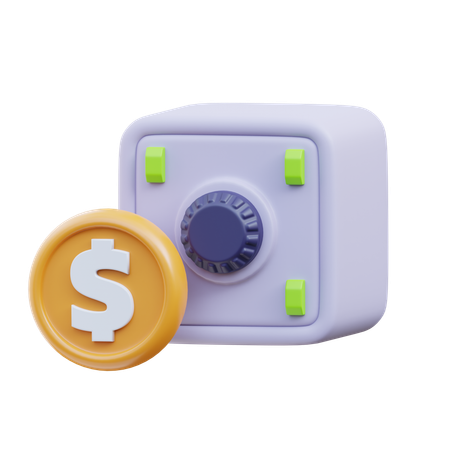 Cofre de dinheiro  3D Icon