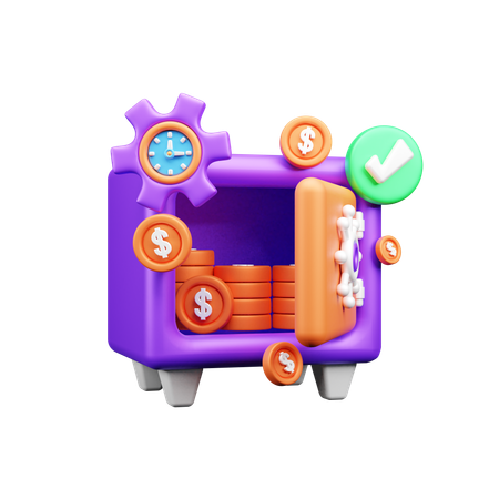 Cofre de dinheiro  3D Icon