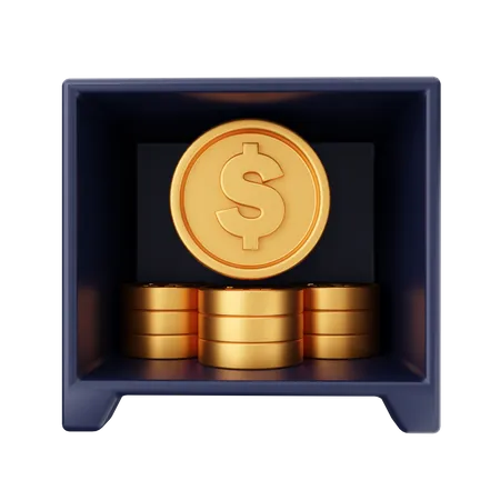 Cofre de dólar  3D Icon