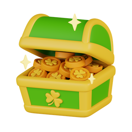 Cofre de san patricio  3D Icon