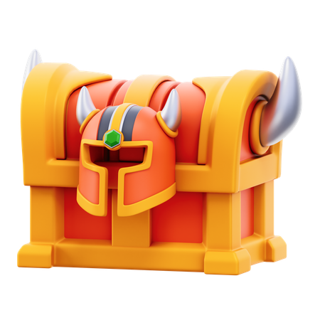 Cofre del juego vikingo  3D Icon