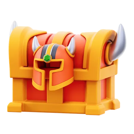 Cofre del juego vikingo  3D Icon