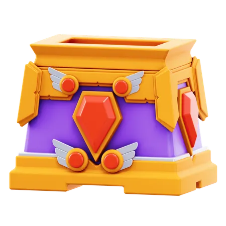 Cofre del rey del juego  3D Icon