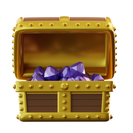 Caja del tesoro  3D Icon
