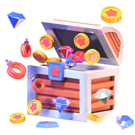 Cofre del tesoro  3D Icon