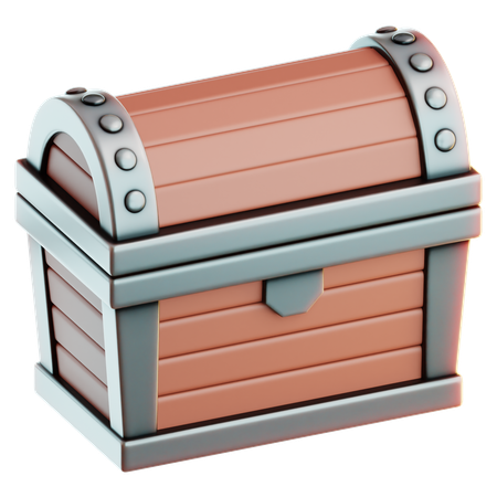 Cofre del tesoro de madera  3D Icon