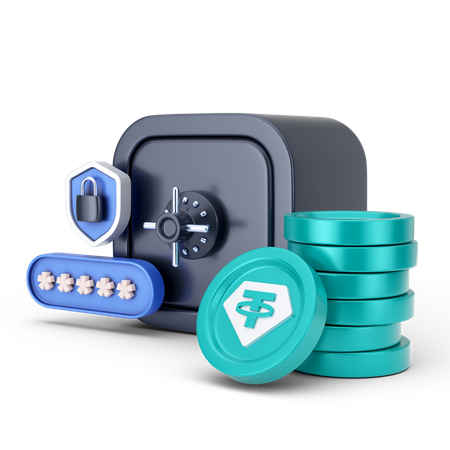 Cofre seguro  3D Icon