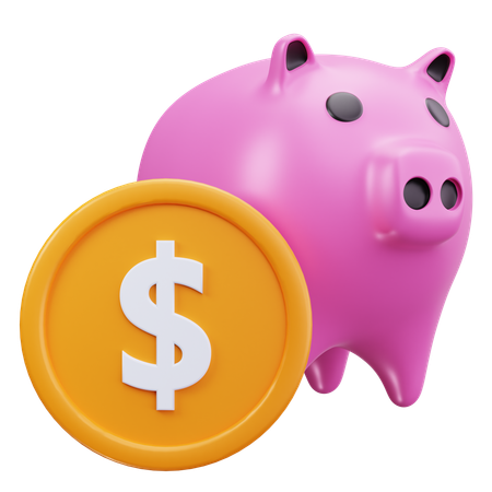 Banco de porcos  3D Icon
