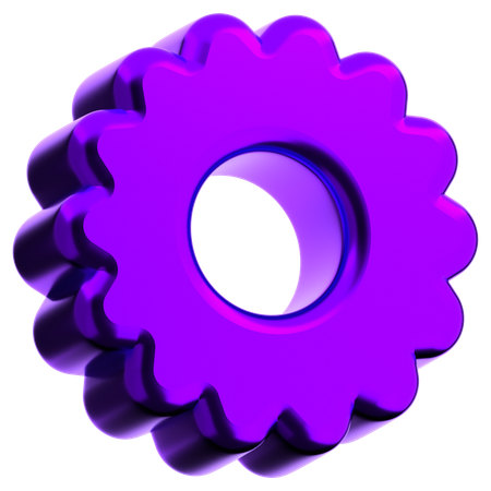 Cog Abstract Shape  3D Icon