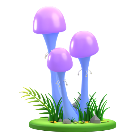 Haste Roxa de Cogumelo  3D Icon