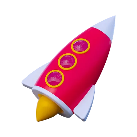 Icono De Burbuja De Cohete 3 D 3D Icon