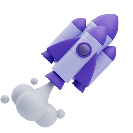 Cohete espacial  3D Icon