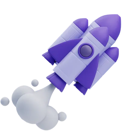 Cohete espacial  3D Icon